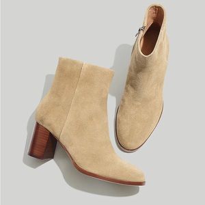 NIB Madewell The Mira Side-Seam Ankle Boot in Suede Size 5H